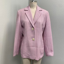 Jaqueta Karen Scott Career Blazer Feminina 10 Manga Longa Roxa Branca Tweed Poli comprar usado  Enviando para Brazil