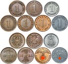 Lote Alemanha de 7 moedas diferentes 1873-1945 Coleção VINTAGE SEGUNDA GUERRA MUNDIAL Antiga!! comprar usado  Enviando para Brazil