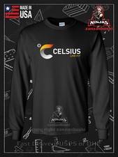 Nova Camiseta Masculina Manga Longa Logotipo Bebidas Energéticas CELSIUS Camisetas Americanas comprar usado  Enviando para Brazil
