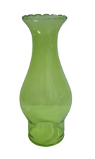 7 lâmpadas a óleo de chaminé de vidro verde vintage #1 queimadores 31/64" x 2 7/16" comprar usado  Enviando para Brazil