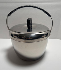 Balde de gelo vintage Nils Johan década de 1950 aço inoxidável Suécia isolado 25cm comprar usado  Enviando para Brazil