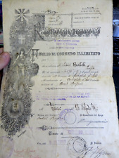 1919 foglio congedo usato  Albenga