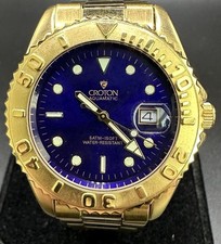 VINTAGE Masculino CROTON AQUAMATIC Bom Tom Estojo E Pulseira EXCELENTE ESTADO! comprar usado  Enviando para Brazil