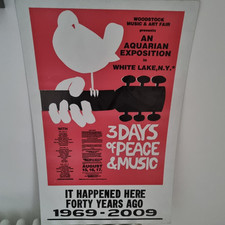 Woodstock festival poster for sale  ROSSENDALE