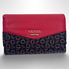 Carteira Clutch Feminina GUESS Los Angeles - Preta e Vermelha com Logotipo comprar usado  Enviando para Brazil