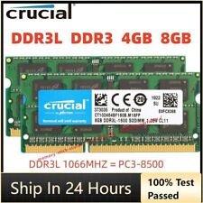Crucial DDR3 DDR3L 4GB 8GB 1600 MHz 1333 Memória RAM SO-DIMM para Laptop Notebook comprar usado  Enviando para Brazil