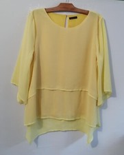 Blouse jaune polyester d'occasion  Bourg-de-Thizy