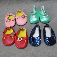 Usado, Lote de sapatos de boneca vermelho rosa Mary Jane azul brilhante flats verde patente boneca comprar usado  Enviando para Brazil