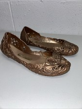 Sapatos femininos Melissa Campana Barroca balé plano mágico gelatina dourada anjos exclusivos comprar usado Sapatos femininos Melissa Campana Barroca balé plano mágico gelatina dourada anjos exclusivos comprar usado  Enviando para Brazil