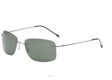 Óculos de sol masculino quadrado polarizado liga de metal sem aro memória ultra leve , usado comprar usado  Enviando para Brazil