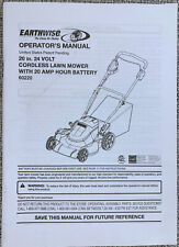 Earthwise operator manual for sale  Panama City