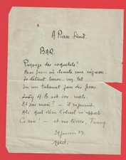Bg44 poem autograph d'occasion  Expédié en Belgium