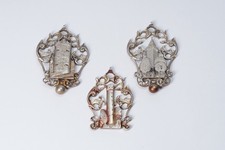 3 große Vintage Silber Anhänger Ravensburg Turm Uhrkette Tracht Charivari comprar usado  Enviando para Brazil