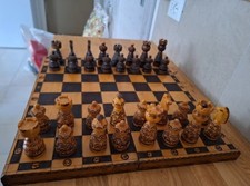 Antica scacchiera legno usato  Vetto