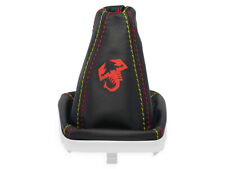 Usado, PER FIAT PUNTO GRANDE PUNTO EVO CUFFIA LEVA CAMBIO PELLE NERA RICAMO ABARTH comprar usado  Enviando para Brazil