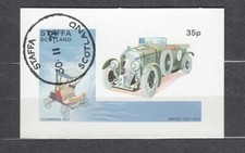 Staffa 1972  Samochody   35p minisheet VFU znaczek niemontowany, używany na sprzedaż  PL