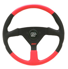 Volante Grant Formula GT 3 raios 13,5" 13-1/2" cabo de couro vermelho e preto comprar usado  Enviando para Brazil