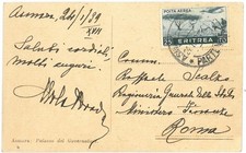 1939 cartolina aerea usato  Paciano