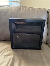 Caixa de sombra preta 11x11x4,75 MDF vidro abertura traseira mesa/tela suspensa comprar usado Caixa de sombra preta 11x11x4,75 MDF vidro abertura traseira mesa/tela suspensa comprar usado  Enviando para Brazil