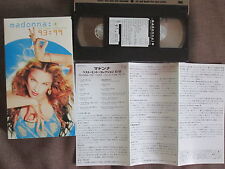 MADONNA The Video Collection 93:99 JAPAN NTSC VHS WPVR-90010 SLIP CASE + INSERT comprar usado  Enviando para Brazil