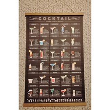 Cocktail recipes wall for sale  Greensburg