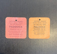 Crystal Palace Motor Racing Circuit Sat 31 de julho de 1965 Paddock pass original x2 comprar usado  Enviando para Brazil