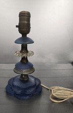 Usado, Luminária de mesa antiga Art Deco azul cobalto vidro comprar usado  Enviando para Brazil