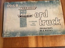 Caminhão grande manual do operador Ford 1968 fabricante de equipamento original gasolina e diesel F500 Thru F1000 comprar usado  Enviando para Brazil