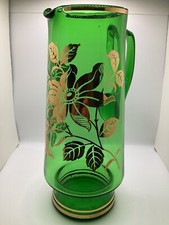 Green glass jug for sale  HEREFORD