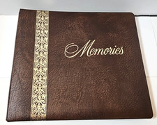 Álbum de fotos familiar vintage de los años 70 Top Grain Cowhide Memories nuevo en stock segunda mano  Embacar hacia Mexico