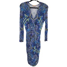 Vestido Feminino Mara Hoffman Mola Abstrato Cruz Drapeado Ruched Tamanho Médio  comprar usado  Enviando para Brazil