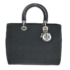 Bolsa tote CHRISTIAN DIOR Lady Cannage couro náilon preta SHW Itália 70EF395 comprar usado  Enviando para Brazil