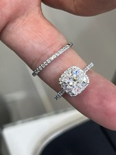 Platinum moissanite bridal for sale  Los Angeles