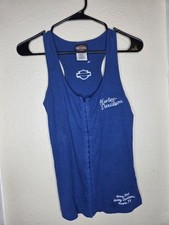 Regata Harley Davidson Horny Toad Temple Tx azul feminina Moto Chopper, usado comprar usado  Enviando para Brazil