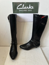 Clarks black leather for sale  CARDIGAN