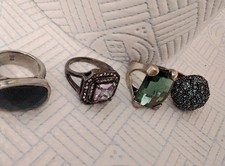 Bling rings stainless for sale  LEEDS