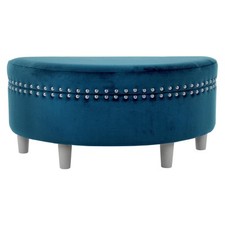 Velvet storage ottoman for sale  STOKE-ON-TRENT