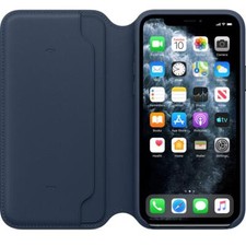 Capa carteira folio couro genuína/oficial Apple iPhone 11 Pro - Azul marinho profundo comprar usado  Enviando para Brazil