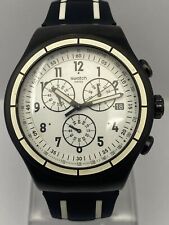 Relógio suíço raro Swatch Irony cronógrafo face panda preto 47 mm comprar usado  Enviando para Brazil