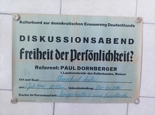 Plakat diskussionsabend 1948 gebraucht kaufen  Braunschweig