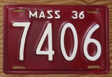 1936 massachusetts license for sale  Boulder