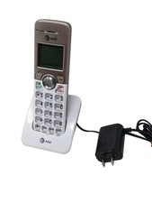 Teléfono Inalámbrico AT&T Plateado Blanco Base Auricular CL80309 Sistema de Contestador Digital segunda mano  Embacar hacia Mexico