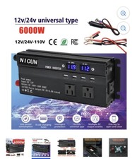 Inversor de energia automotiva 6000W DC 12V para AC 110V comprar usado  Enviando para Brazil