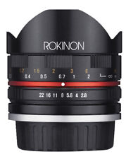 Lente olho de peixe compacta Rokinon 8mm F2.8 (Canon M preta) comprar usado  Enviando para Brazil