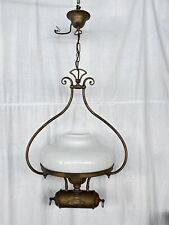 Lampadario a Lanterna Antico Vintage American Coop 1850 In Ottone, usado comprar usado  Enviando para Brazil