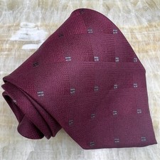 Gravata Giorgio Armani vermelha geométrica motivo seda feita à mão Itália comprar usado  Enviando para Brazil
