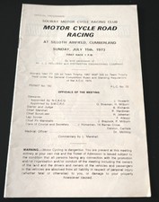 Silloth motorcycle programme. for sale  KENDAL