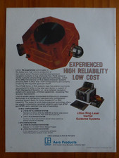 9/1984 PUB LITTON AERO PRODUCTS RING LASER INERTIAL GUIDANCE SYSTEM ORIGINAL AD, usado comprar usado  Enviando para Brazil
