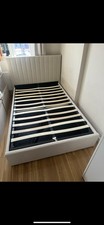 Beige panel headboard for sale  GREENFORD