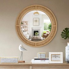 Round rattan mirror for sale  SALFORD